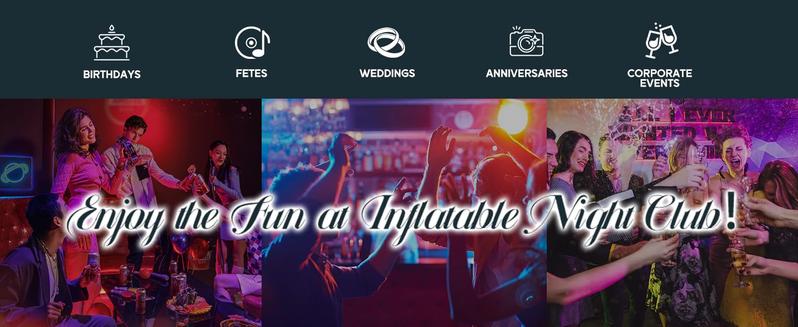 【Ships in 2 Boxes】Amerlife Large Black Inflatable Night Club Tent with 2 Side Doors, with Logo Area Gazebo Event House for Wedding Birthday Backyard Party- Ships in 2 Boxes