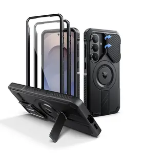 Dexnor for Samsung Galaxy S26 Case with Camera Cover & Adjustable Kickstand & Screen Protector, Compatible with MagSafe, Rugged Shockproof Bumper Cases Magnetic Protective Cover(2026),6.3"