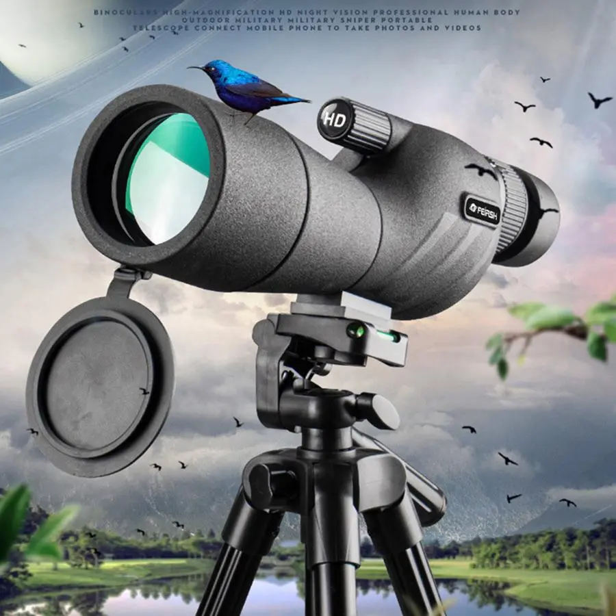 70mm Auto Focus Spotting Telescope, Portable Compact Design Outdoor Telescope for Bird Watching, High Magnification Optical Telescope for Hunting & Wildlife Observation