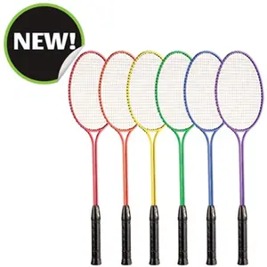 Champion Sports  26 x 8 x 1 in. All Steel Frame Badminton Racket, Assorted Colors