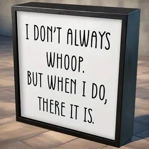 Wooden Box Sign, Creative Whimsical Wooden Desk Sign, Funny No Feathers Quote, Farmhouse Style Office Decoration, Unique Home Accent