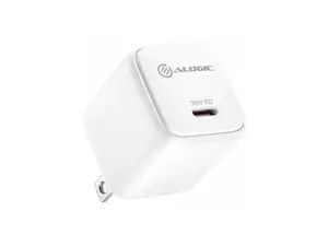 Alogic 30W Rapid Power Mini GaN Charger - 30 W - 120 V AC, 230 V AC Input - 5 V DC, 9 V DC, 12 V DC Output - 3 A