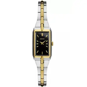 SWR046 Seiko Essentials Two Tone Black Dial Steel Petite Quartz Women's Watch