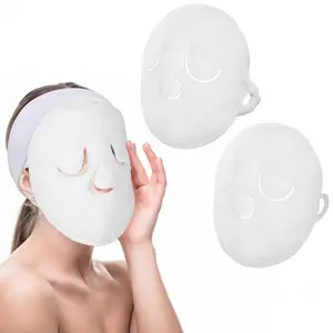Streamer Towel Hot Compress Face Towel Thick Absorbent Cotton Soft Ear Loop Design Facial Steam Mask for Spa Facial Infusion Beauty Tool