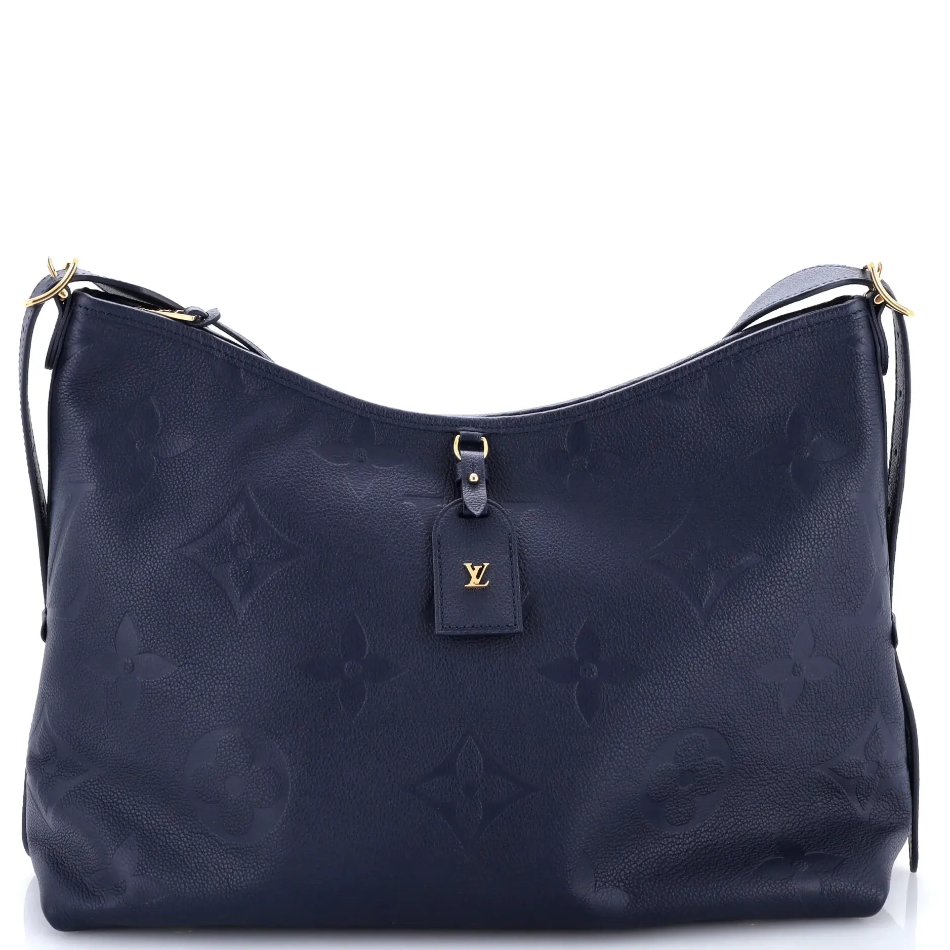 Pre-owned Louis Vuitton Leather Shoulder bags CarryAll Hobo Monogram Empreinte Giant MM by Rebag