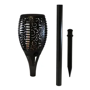 LumaBase Solar-Powered Flame-Effect LED Torch, Solar Patio Lights, Outdoor Lighting, Solar Garden Light