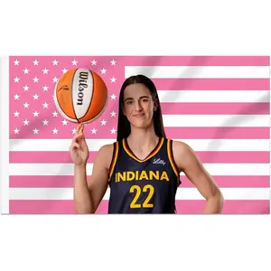 Caitlin Clark 3x5 Foot Decorative Flag Tapestry Outdoor Indoor, Double Stitched, Wall Hanging Room Decor, College Dorm Porch Outside Decorations B