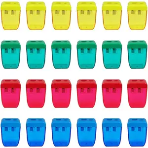 24 count Pencil Sharpener Manual, Small Dual Hole Pencil Sharpeners Bulk for  Office Home,  to  Supplies