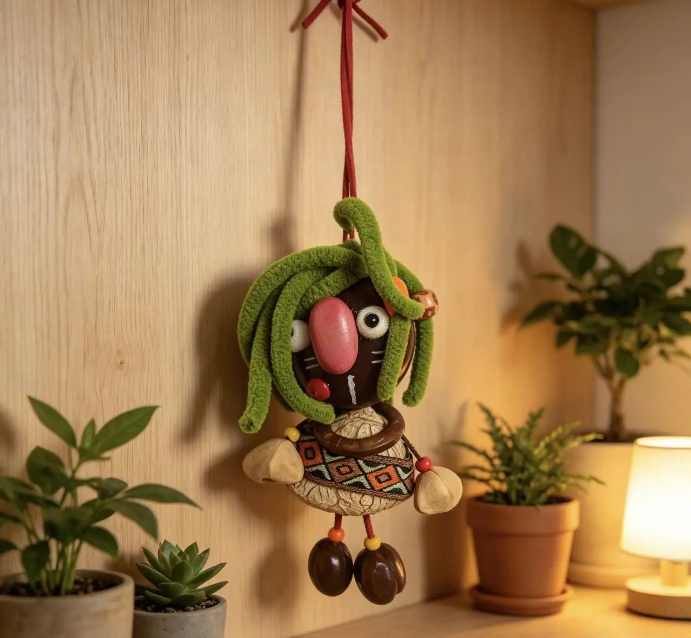 Natural Handmade Punk-Style Pod Dolls - Specialty DIY Toy & Hobby Supply for Backpack, Door, Wall Decor Use Cases, Stuffed