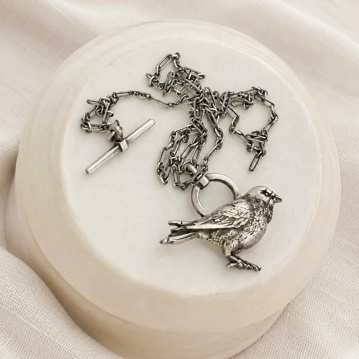 Sterling Silver Fierce & Fearless Sparrow Necklace