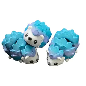 Articulated Pocket Pets - Hedgehog | 2-3 inches | Detailed 3D printed toy | Fidget animal pets Decor Ornaments Cartoon