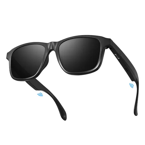 Portable Wearable Smart Glasses with Wireless Headphone Function, 8h Music Playback, 5h Talk Time, 2h Max Full Charging, Voice Control, 200h Standby, Anti-UV Ultraviolet Light Protection, Mobile-Phone Compatible for Men’s Outdoor Walking Athletic Gadgets