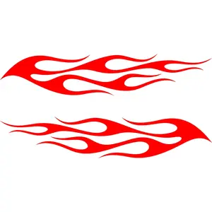 Vibrant Flame Decals for Cars Trucks and Boats - Model SFHF50