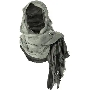 Wrap   Hooded Shawl With  Brooch | Cowl Scarf Rogue Medieval Cloak Renaissance Costume Cape Accessories
