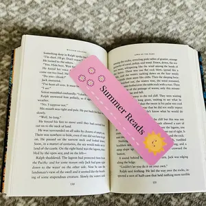 Cute Summer Reads Bookmark  Pastel Aesthetic for Book Lovers