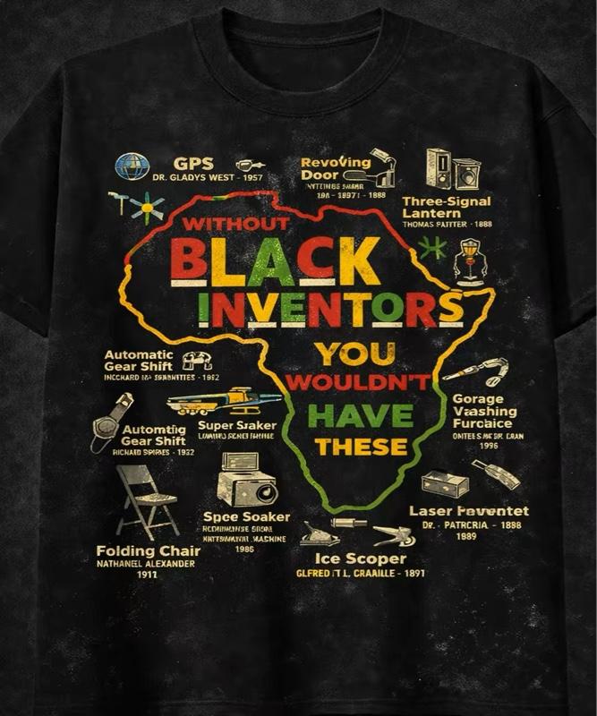 Black inventions T-shirt.