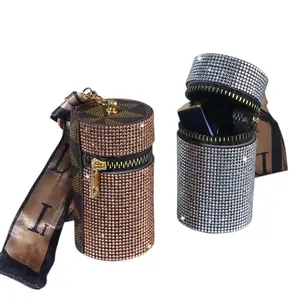 Glitter Rhinestone Mini Bag Storage Keychain Gift for Women Comes in Six Different Colors