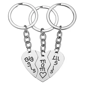 Heart Shaped Keychain, Personalized Heart Tag, Stainless Steel Keychain for Women & Men, Perfect Birthday Gift for Sister, Mother, Friend