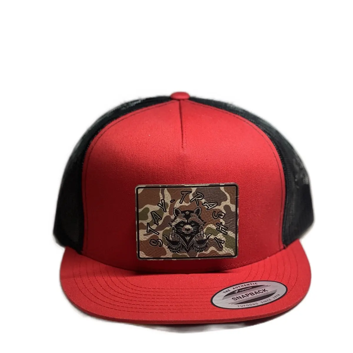 Raccoon “Stay Trashy” Trucker Hat