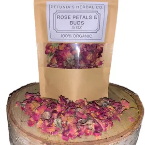 Organic Rose Petals | Dried Organic Rose | Rose Tea | Natural | Edible Flowers Taffy