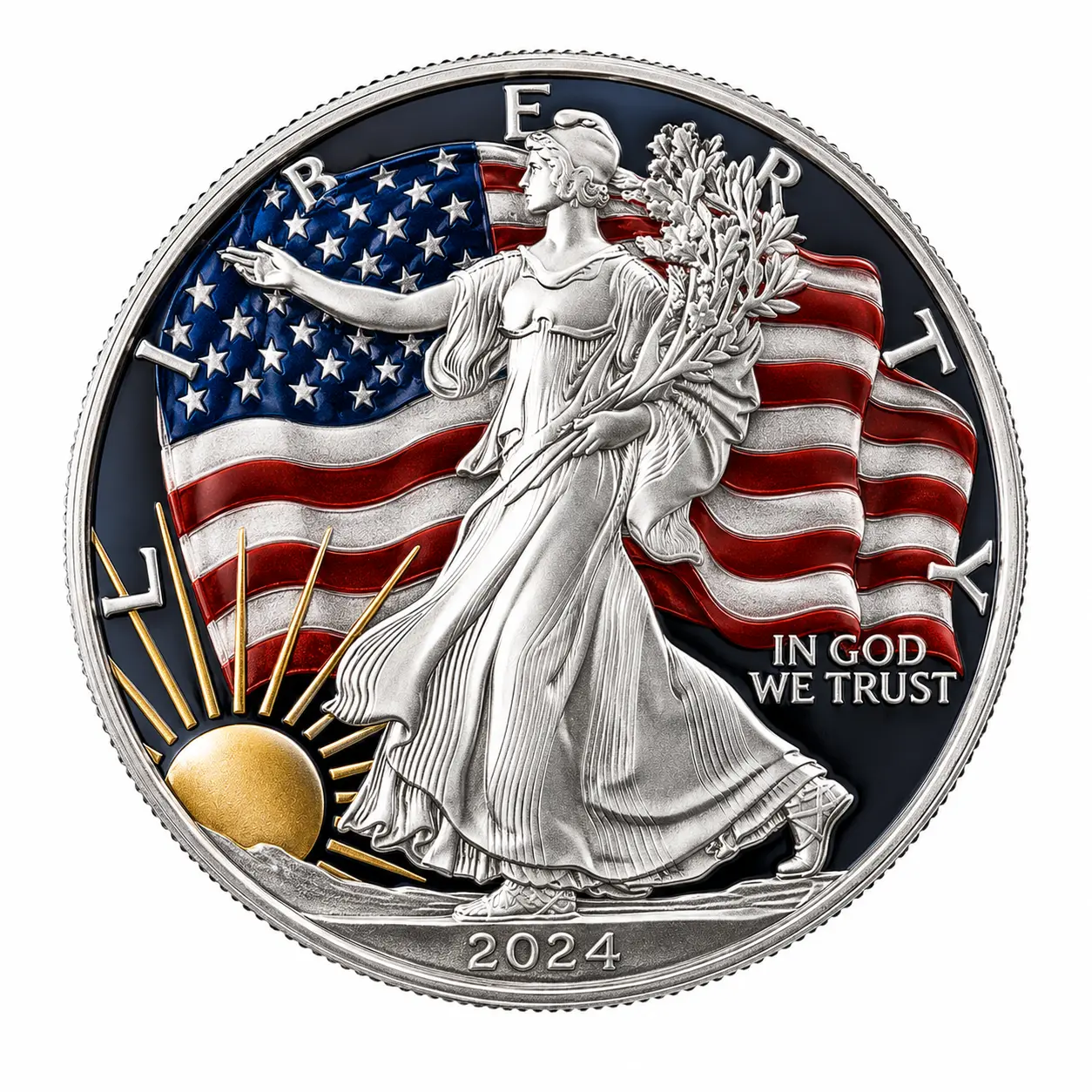 Painted American Silver Eagles (1 oz. .999 Pure Silver)