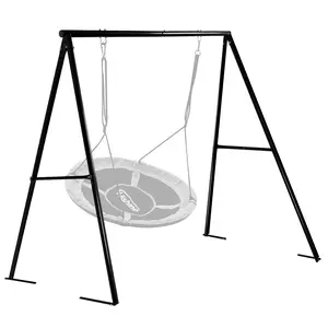 Swing Stand for Porch Outdoor Heavy Duty Swing Frame, Full Steel Metal Frame with 4 Ground Pegs, 71" Height Holds Up to 550lbs (Swing NOT Included)