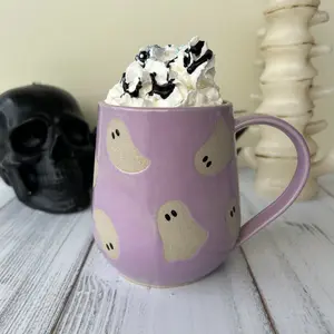 Purple Ghost Ceramic Mug
