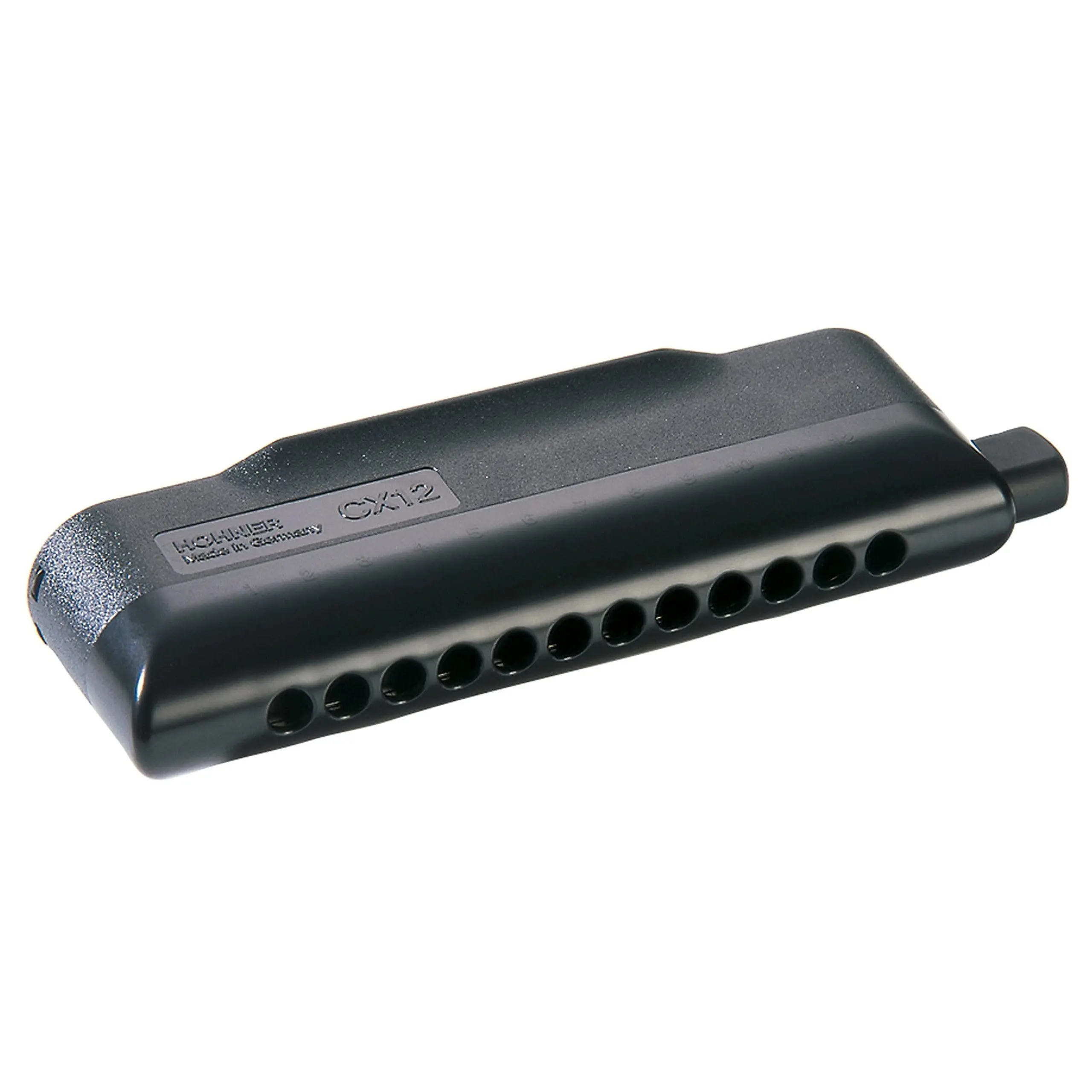 Hohner CX-12 Chromatic Harmonica - Key of D, Black (7545-D)