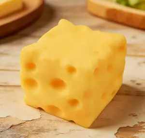 New Square Cheese Squishy, Slow Rising Soft Sensory Toy, Kawaii Stress Relief Fidget Toy, Popular Decompression Gift for All Ages