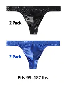 Men's Shiny Triangle Underwear Set, Sexy Low Waist, Silk Touch, High Stretch Seamless, Breathable, Suitable for All Seasons