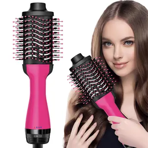 Hair Dryer Brush & Blow Dryer Brush in One ，Upgraded 4-in-1 Hair Dryer and Styler Volumizer，Anti-Frizz Ceramic Titanium Barrel Hot Air Brush，one step hair dryer and styler。