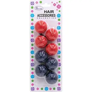 BLOSSOM - Hair Accessories Hair Knockers 4PCs RED/NAV #PPP08-03