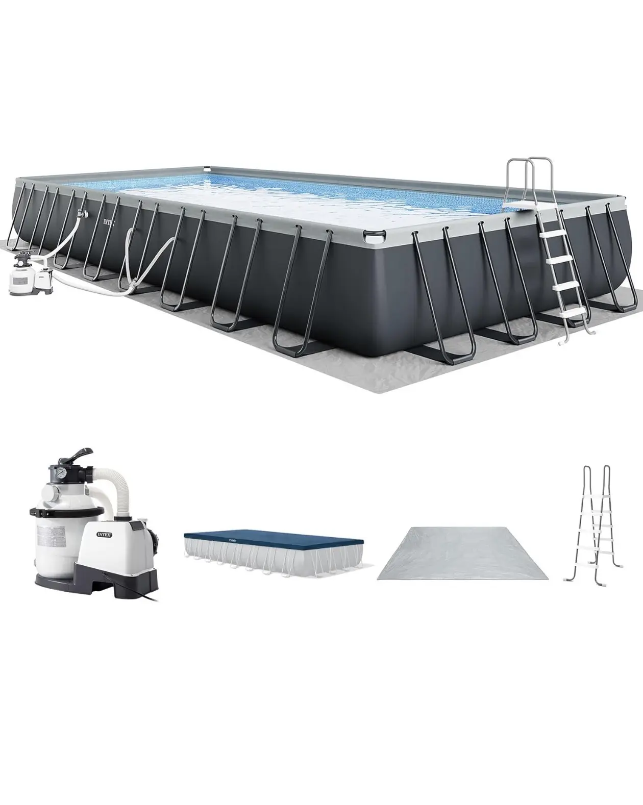 INTEX Ultra XTR 32ft x 16ft x 52in Above Ground Swimming Pool Set w/Pump