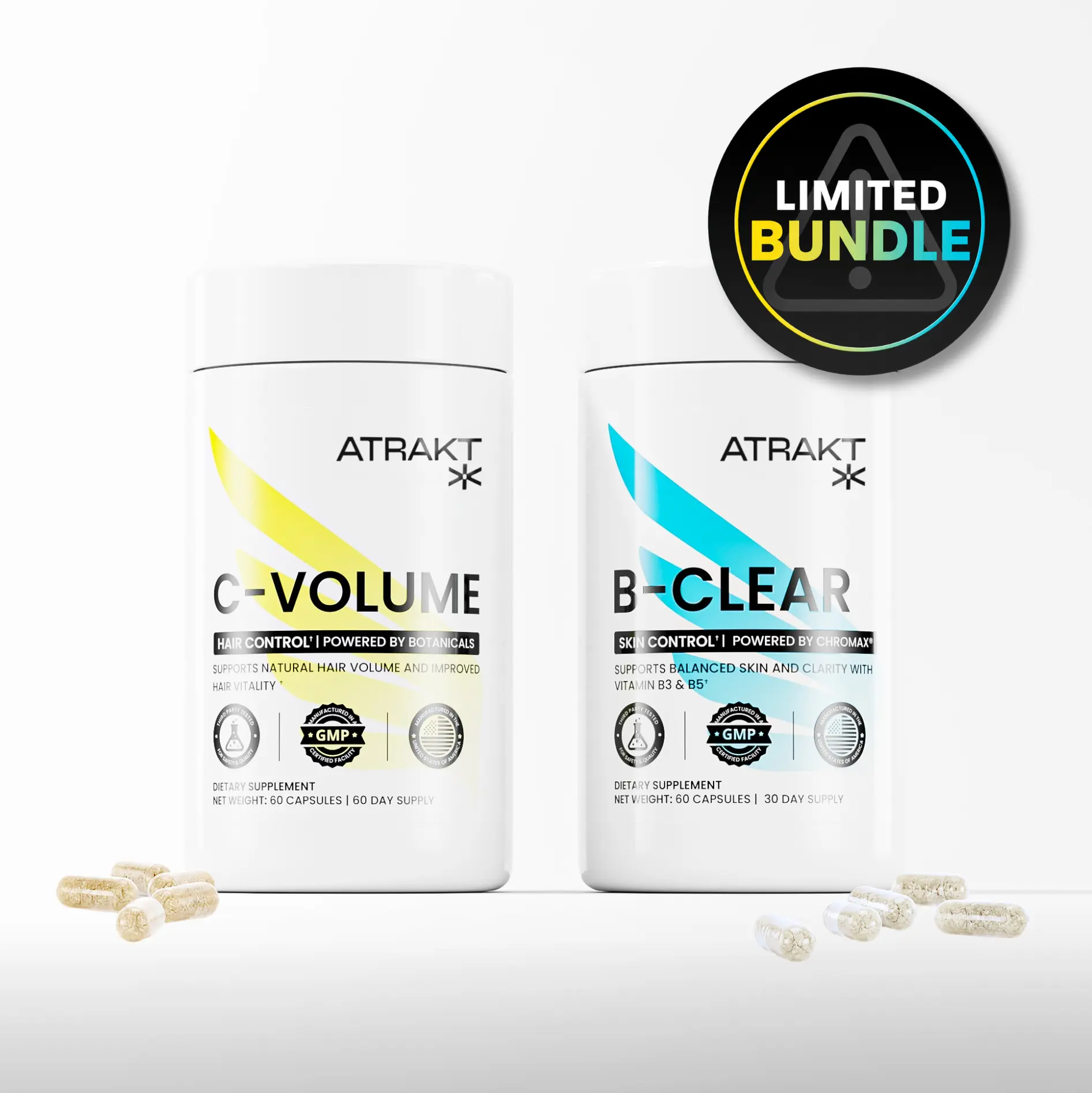 HAIR + SKIN PROTOCOL - ATRAKT - C-VOLUME + B-CLEAR Formula Bundle