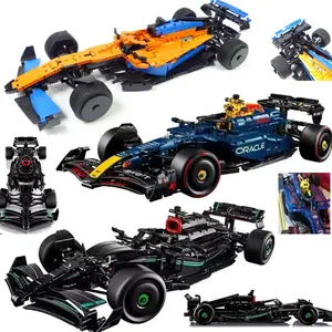 Scale Simulation Racing Car Building Block Model, Technic F1 Formula Sports Car Porsche 911, McLaren, Red Bull, Mercedes racing cars Educational Assemble Toy with Eco-Friendly ABS, Birthday Gift for Adults & Boys, Collectible Decoration