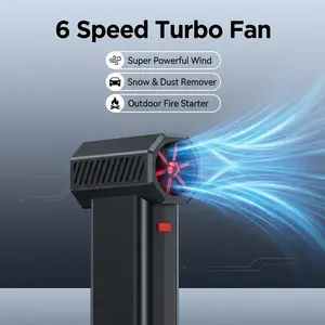 Mini Turbo Fan, mini violent fan, mini pocket fan, outdoor fire starter, snow and dust remover, 0.53lbs, 5 speed adjustable,