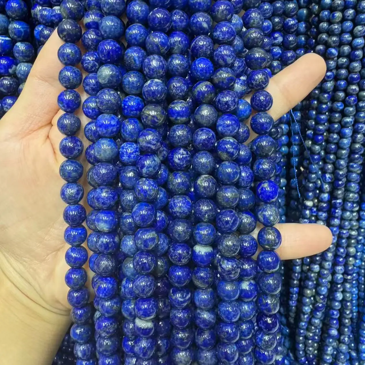 Natural Round Loose Beads Quartz Lapis Apatite Gemstone Spacer Beads for Jewelry Making Bracelet Necklace DIY Craft
