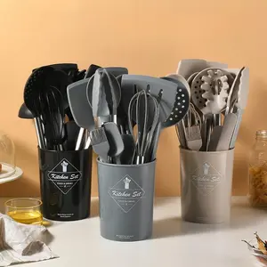 Silicone Kitchen Utensils Set, 15pcs/set Multifunctional Spatula Spoon Heat Resistant Cooking Utensils Set, Kitchen Cooking Utensils Set for Non-stick Cookware