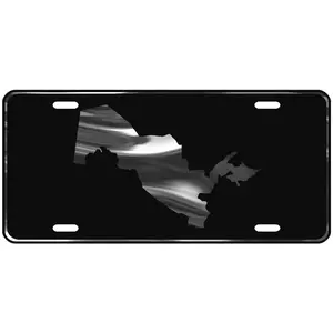 CustoMonsterDesigns Uzbekistan Map Heavy Duty Aluminum License Plate