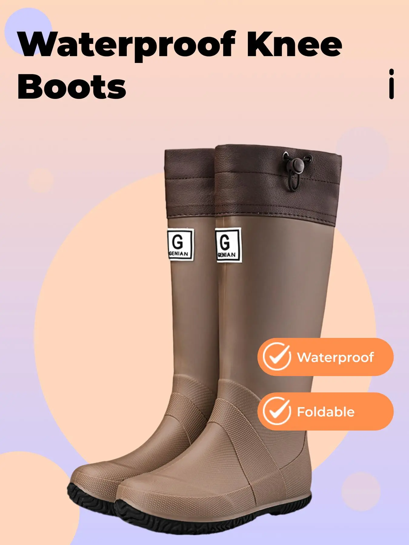 Elegant Knee-High Boots with Zip Closure, Fashionable Wedge Design, Perfect Winter Footwear for Style Lovers, Women, Rain Shoes, Round Toe Boots, Zipper Knee Boots