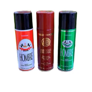 Hombre Collection 2000 Perfume Deodorant Spray - 3 Pack - Long Lasting Freshness & Odor Protection - Non Sticky Fast Drying Formula - Ideal for Men