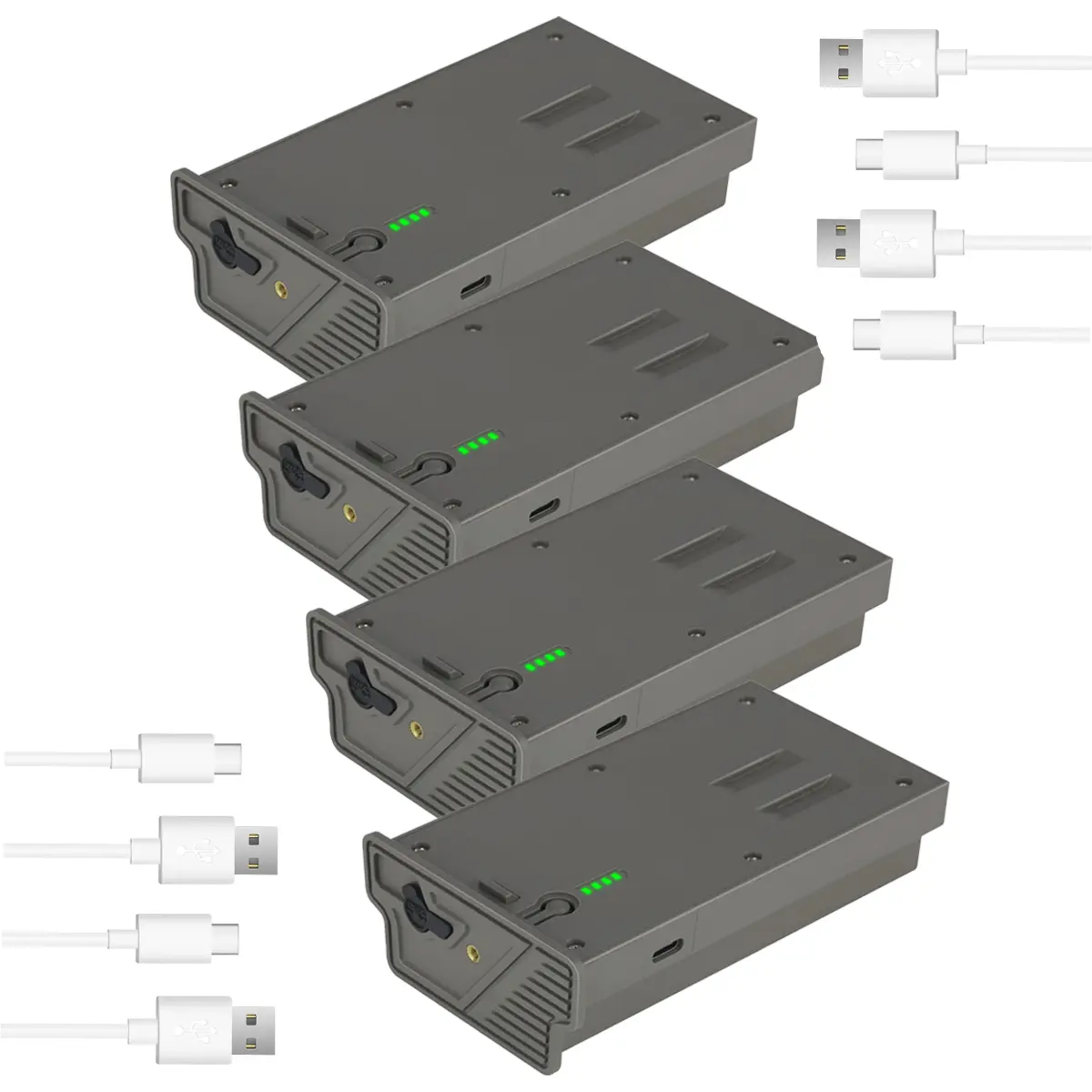 【DealsForYouDays】4 Pack Hunting Camera Battery 6000mAh Rechargeable for Reveal X Gen 2.0 3.0 X Pro XB SK with USB C Port & Indicator Lights Long Lasting Durable Design,TikTokShopBlackFriday