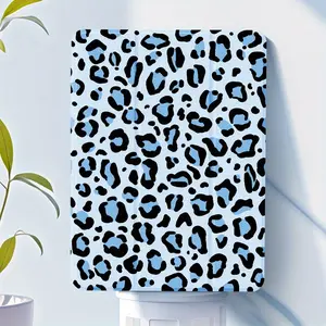 Blue leopard print, with adjustable bracket and pen slot, foldable non-slip TPU protective case, suitable for iPad mini, iPad Air, iPad Pro/iPad 10th generation, 11th generation and other series iPad protective cases