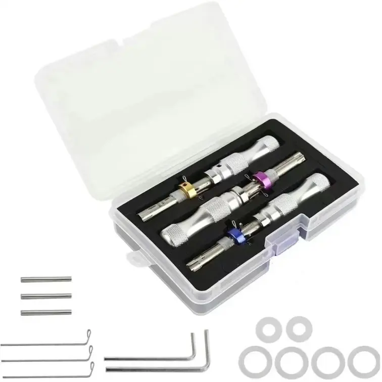 Tubular 7 Pins Tool Accessories, Stainless AdjustableTool, Multipurpose Hand Tool Accessories for Home &Office Repair Tool Kit Tool Set