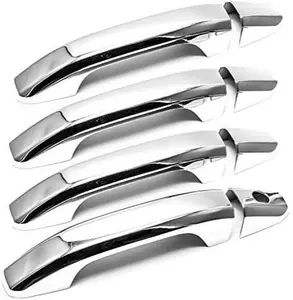 Sizver Chrome Door Handle Covers For 2015-2017 Chevy Silverado 2500/3500 Double/Crew