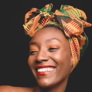 Ancestry Scarf. Beautiful African Kente Print On Soft & Silky Satin