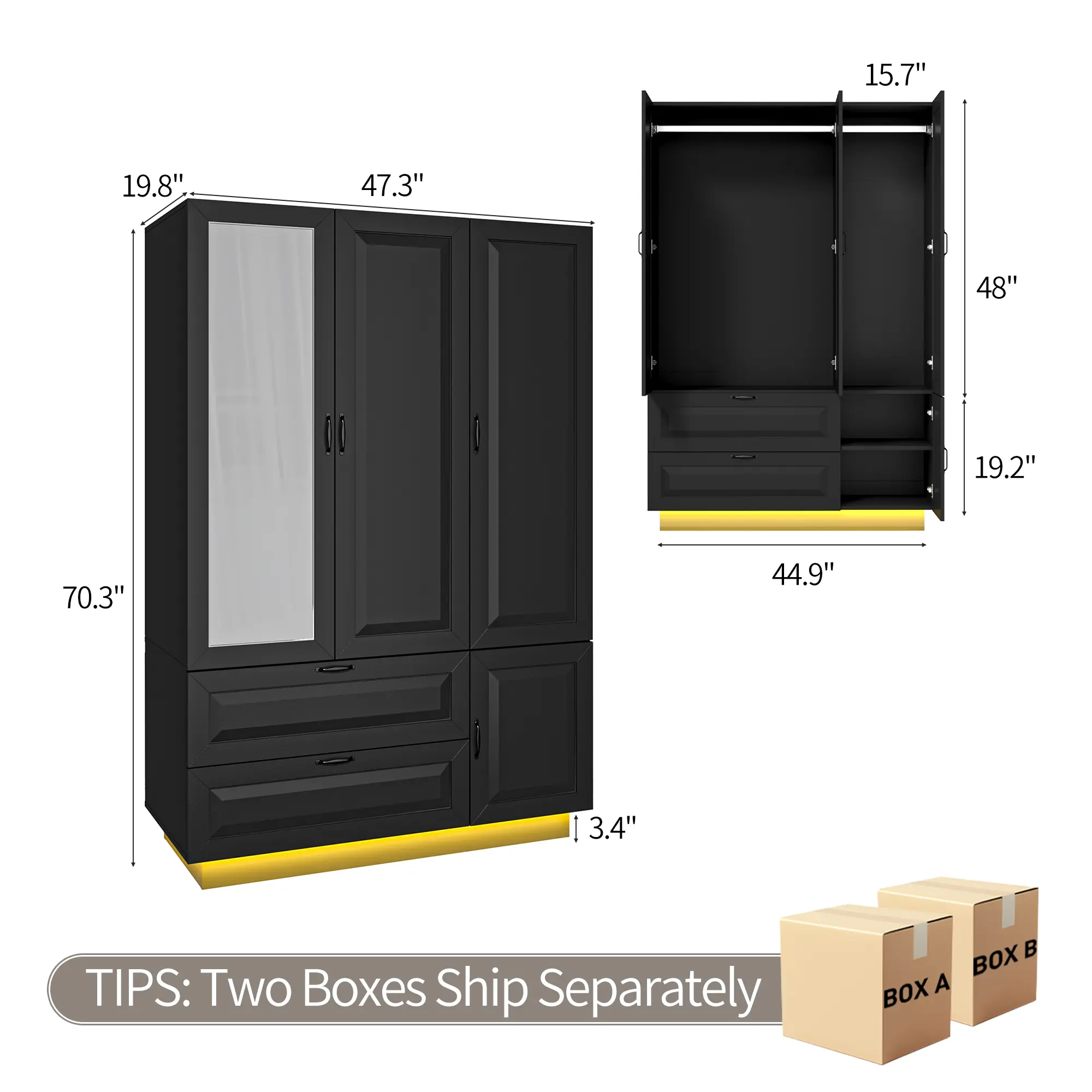 Black（2 Boxes Ship）