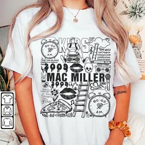 [SALE UP TO 40%] Mac Miller Doodle Art Shirt, Vintage Mac Miller Album Lyric Merch Tee, Retro Mac Miller Tattoo Tour, Full Color, Full Sizes, For Men, For Woman
