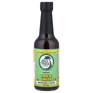 Big Tree Farms Organic Lime & Ginger, Marinade & Sauce, 10 fl oz (296 ml)