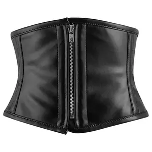 Black Leather Waist Trainer corsets